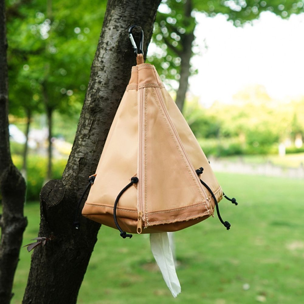 Foldable Portable Camping Napkin Holder Organizer Bag Tissue Box Container