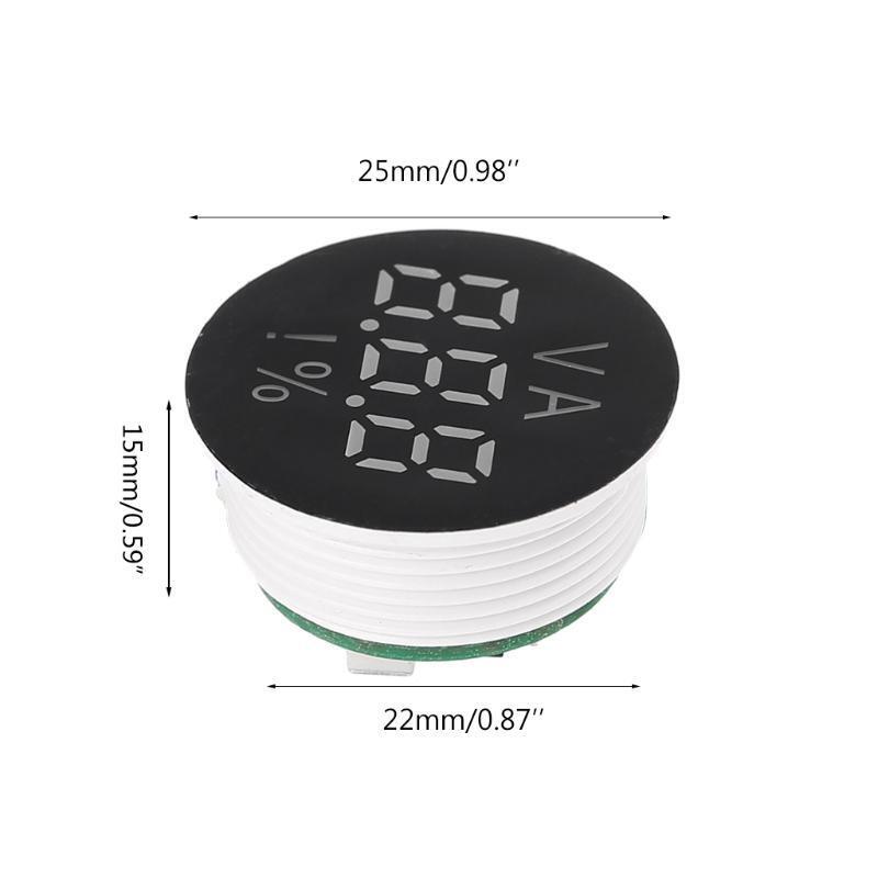 Battery Voltage Meter LED Display Battery Monitor 2/3 Wires DC 0-150V 12/24/60V