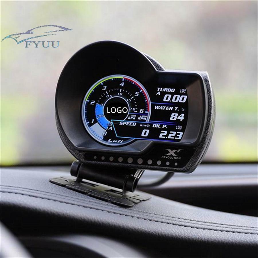 OBD2 Digital Turbo Boost Oil Pressure Temperature Gauge For Car Afr RPM Fuel