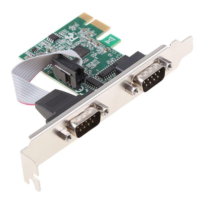 PCIe Dual Serial Expansion Card Chip AX99100 2 Port Industrial DB9 COM RS232