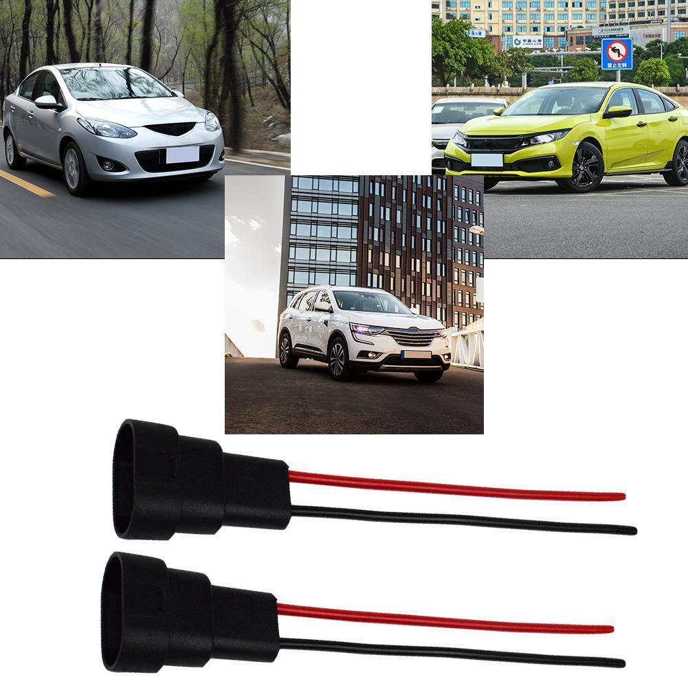 2x HB3 9006 HB4 Bulb Socket Male Adapter Connector for Headlight Fog Lamp