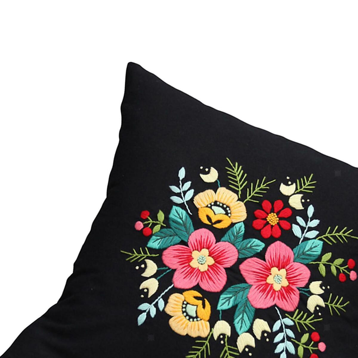 2 Pieces Semi-Finished Embroidery Pillow Covers Kit Sewing Craft for Sofa