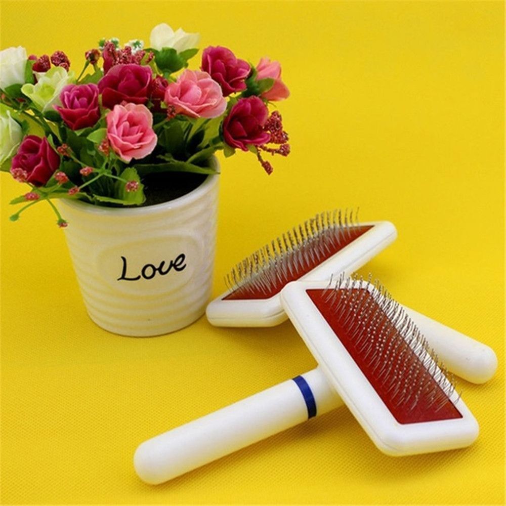 Plastic Fur Cleaner Pet Cleaning Comb Dog Massage Bath Brush Cat Hair Grooming