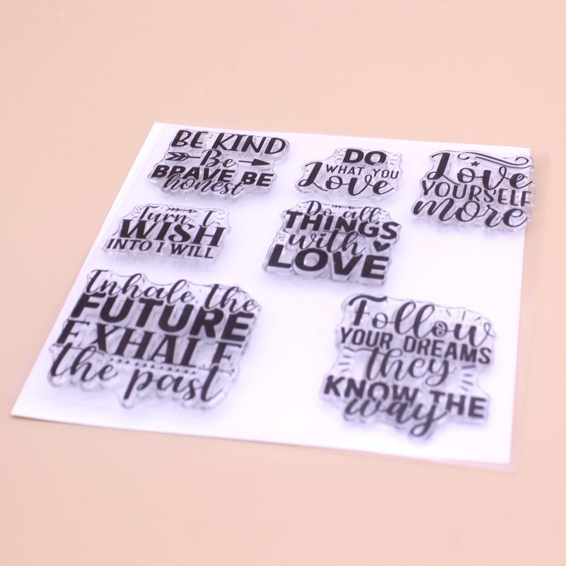 Faith Encouragement Words Clear Stamp Seal Handmade Crafts Embossing Decor