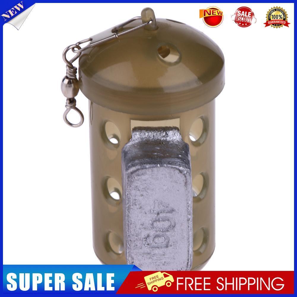 Carp Fishing Feeder Bait Cage Lure Pit Device w/ Lead Pellet Tackle (40g)
