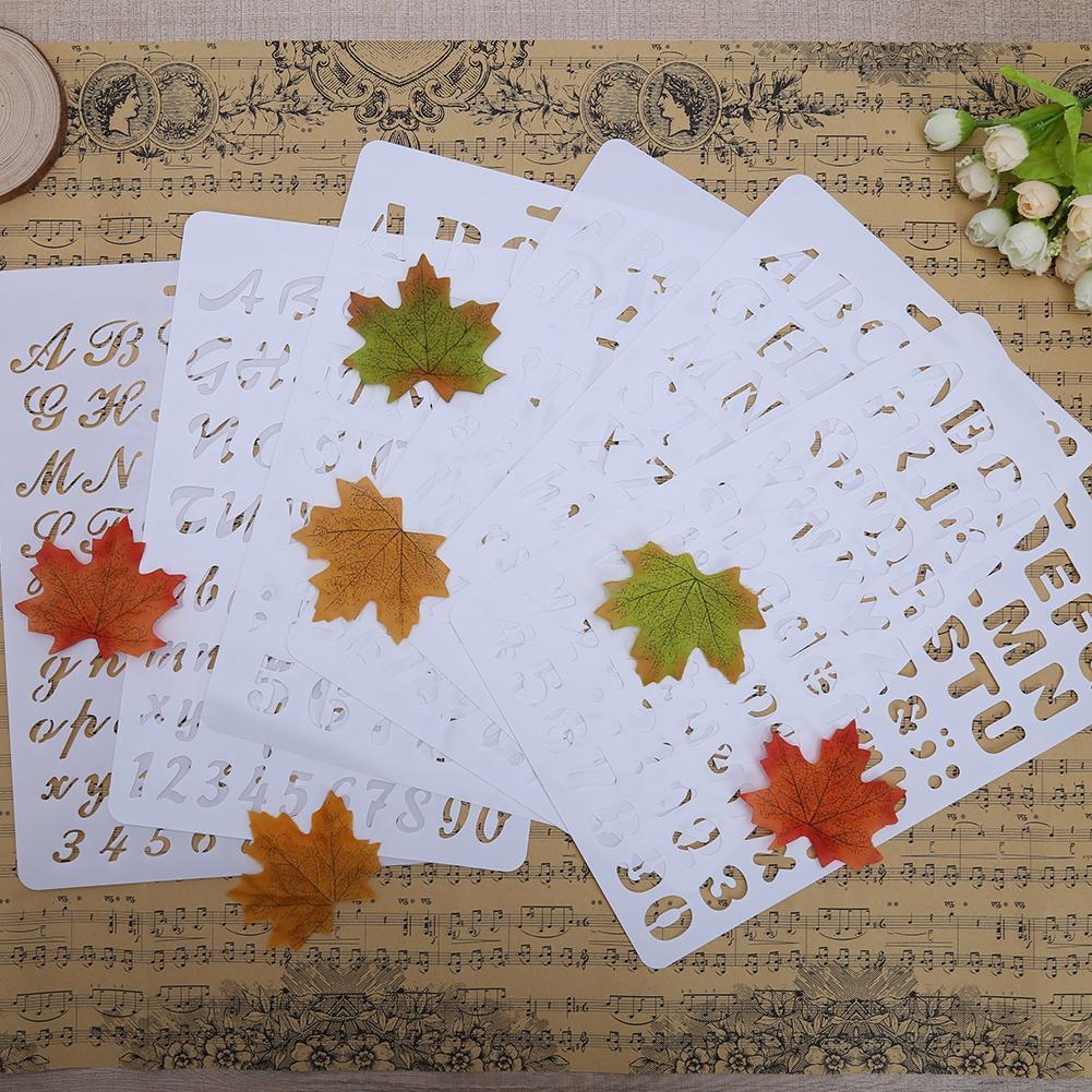 Lettering Stencil Letter Alphabet Stencils Painting Paper Craft Number Word