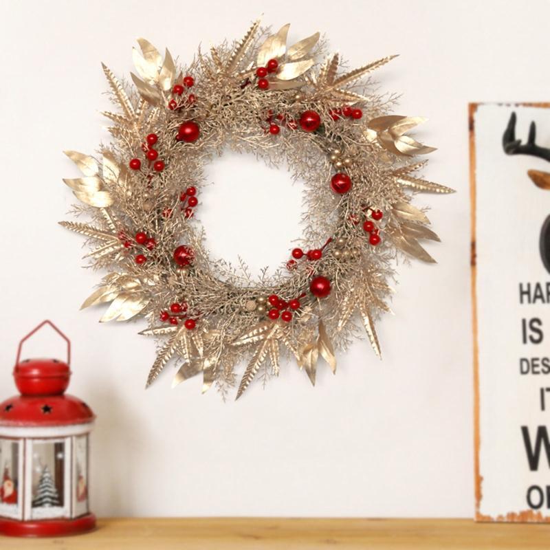 Christmas Front Door Wall Hanging Decor, Xmas Decor Wreath Xmas Wreath Pendant