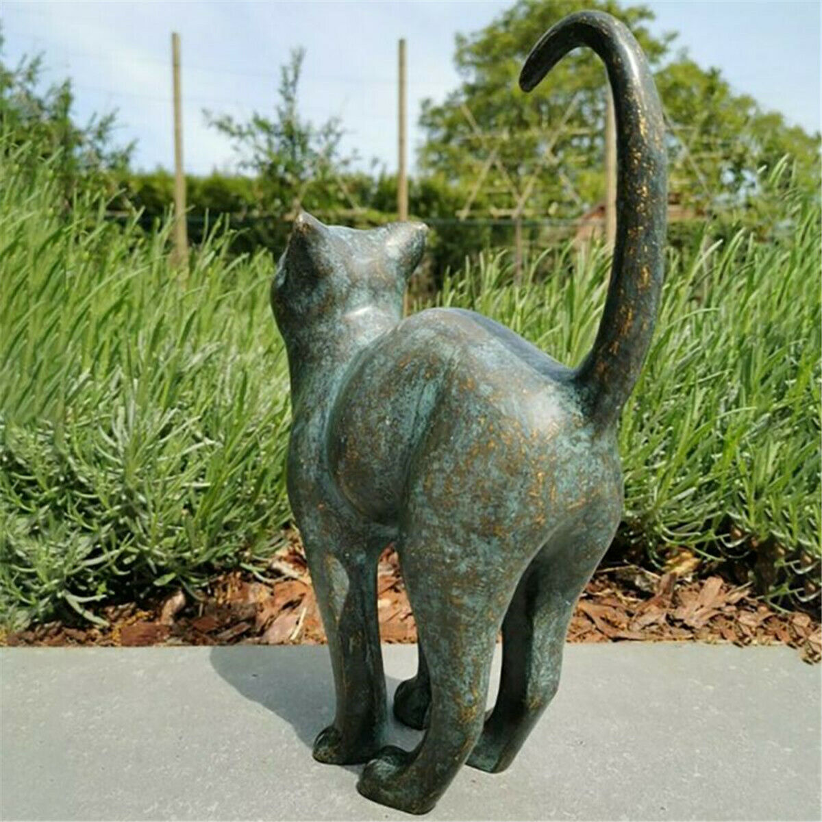 Beautiful Cat Statue Home Garden Decoration Ornament Outdoor Art Craft Sculpture