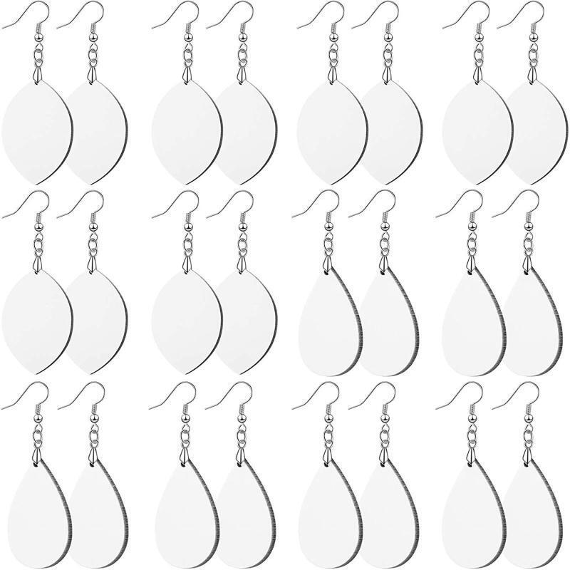 24-piece Set Heat Transfer Earrings Dye Sublimation Consumables Earrings Jewelry