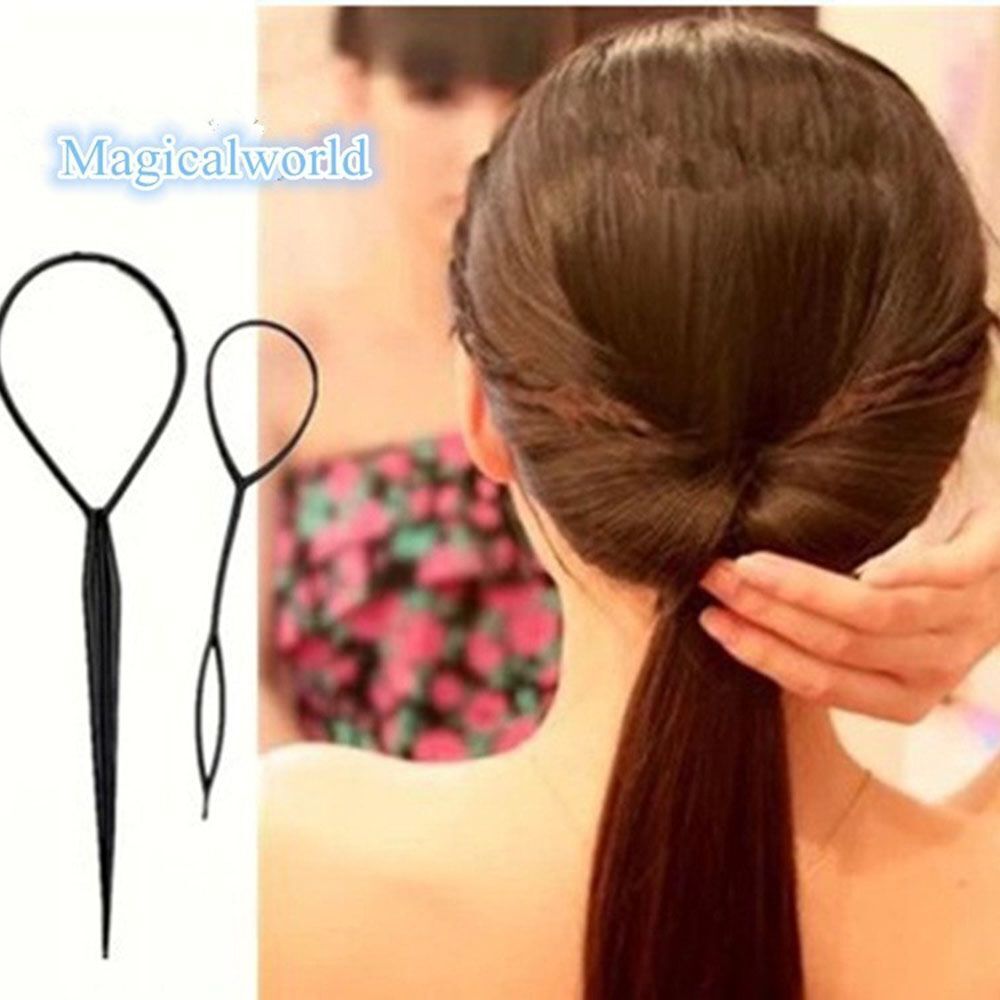 DIY Ponytail  Hair Braid Tool Hair Styling  Twist Curler Bun Roller Maker