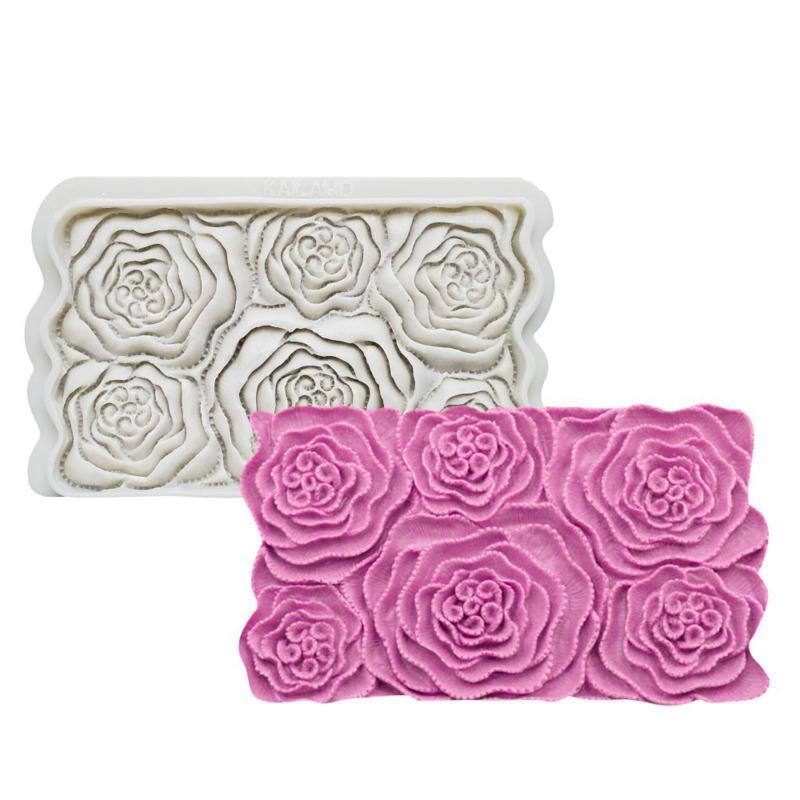 Silicone Fondants Molds Clay Candle Moulds Peony Shape Bakewares Baking Accessoy