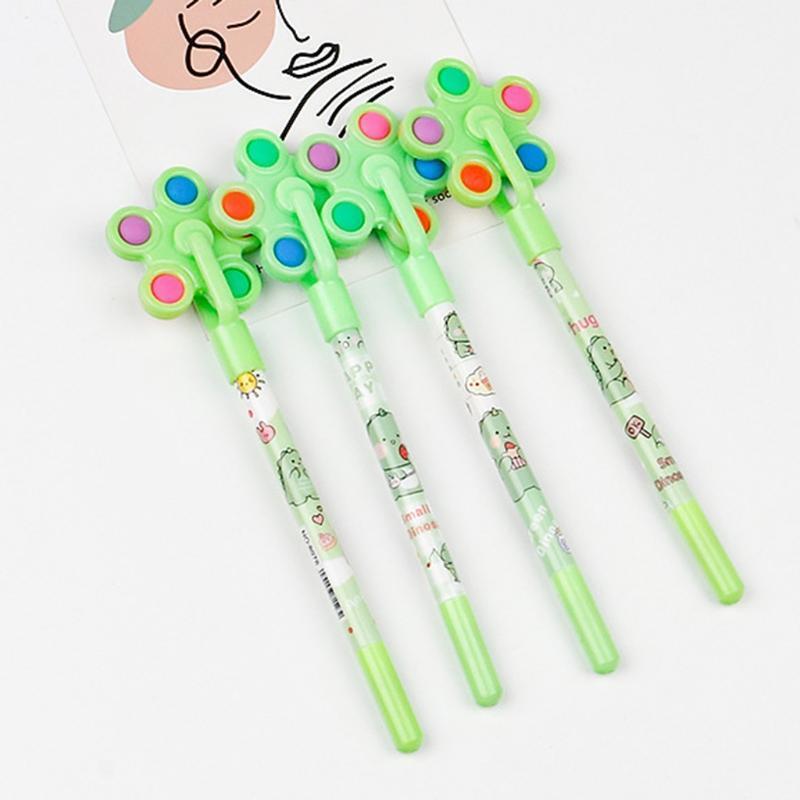 Novelty Gel Pen with Spinning-Top Needel Nib Refillable Writing Pen for Students