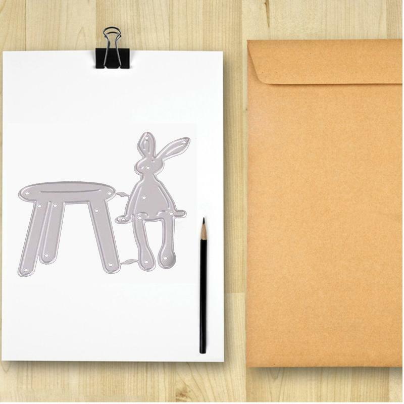 Bunny Rabbit Metal Cutting Dies Scrapbooking Stencil Die Cuts Card Embossing DIY