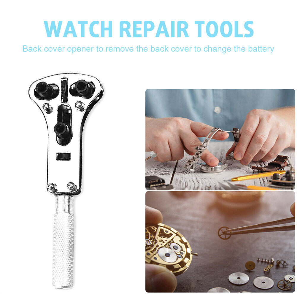Watches Back Case Opener Change Battery Remover Wrench Watchmaker Tools Kit