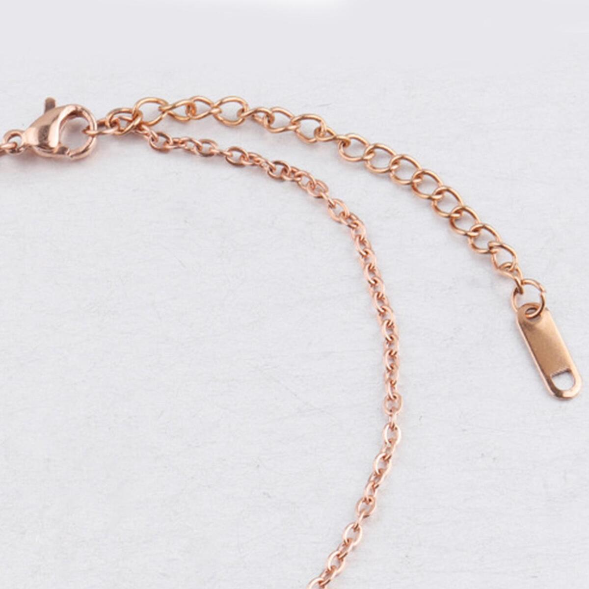2 Pieces Necklace Extension Tail Chain with Lobster Clasps Bracelet Rose