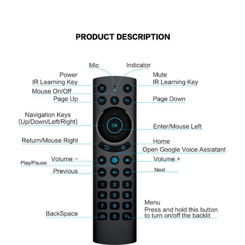 Bluetooth-compatible G20BTS Wireless Remote Control Smart Voice for Android TV