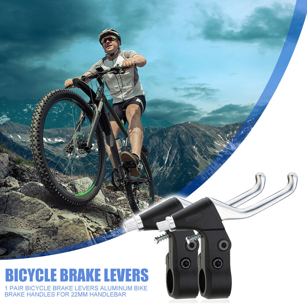 1 Pair Bicycle Brake Levers Aluminum Bike Brake Handles for 22mm Handlebar