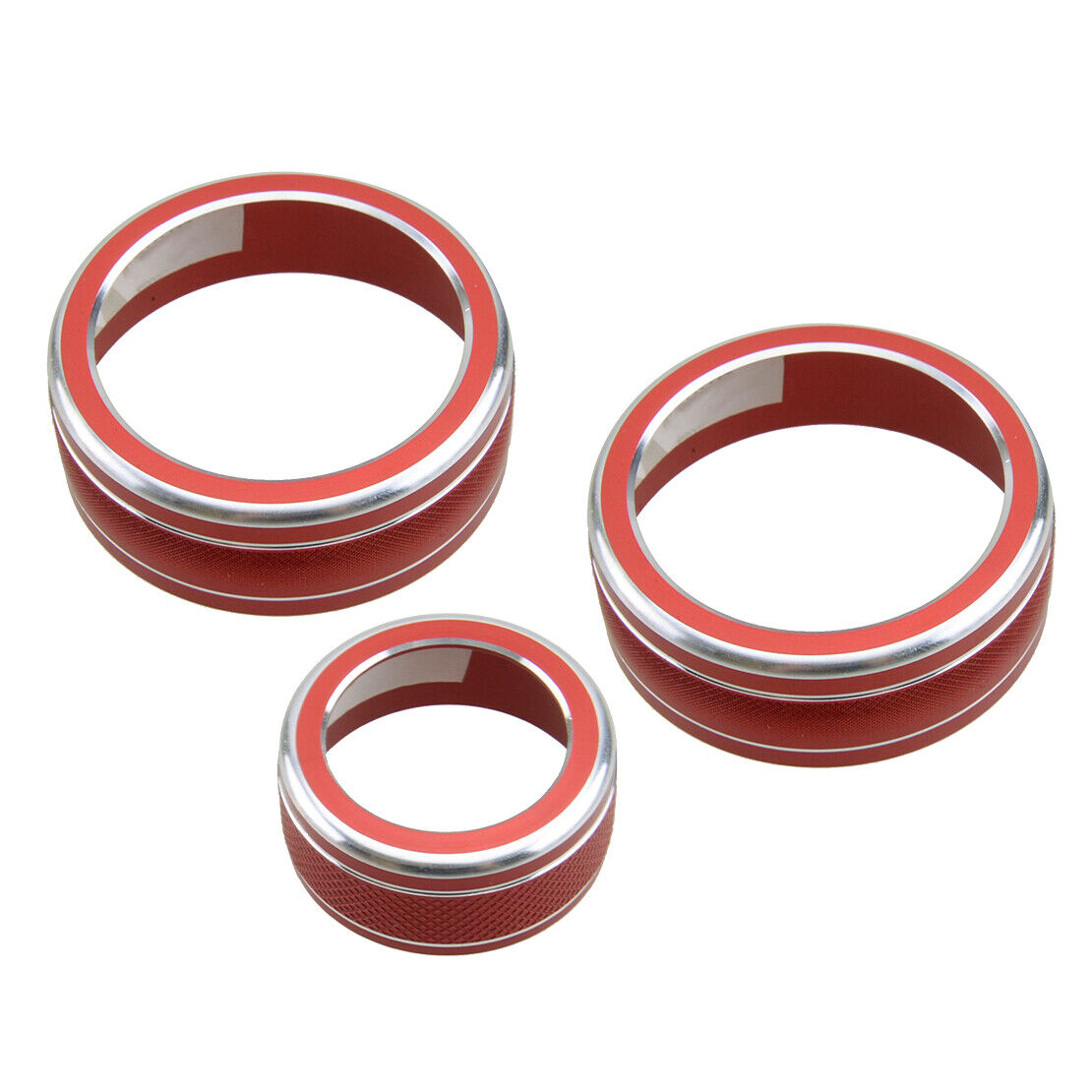 3x Aluminum Air Conditioner Switch Knob Ring Trim Fit For Subaru Impreza WRX/STI