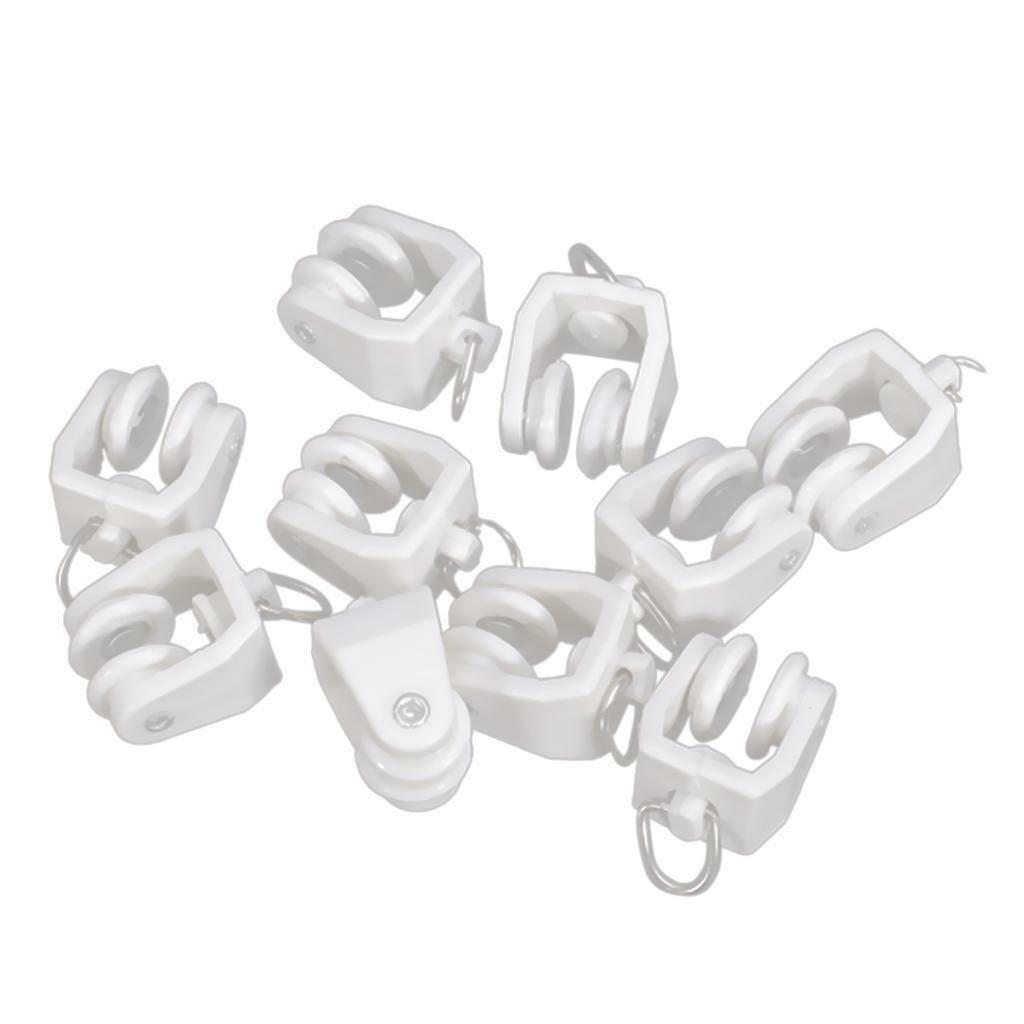 10 Pieces Curtain Track Glider Drape  Carrier for Bathroom Hotel