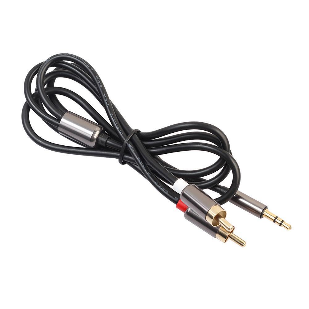 Metal Case 3.5mm Male to 2RCA Audio Stereo Y Splitter Cable for Tablet PC