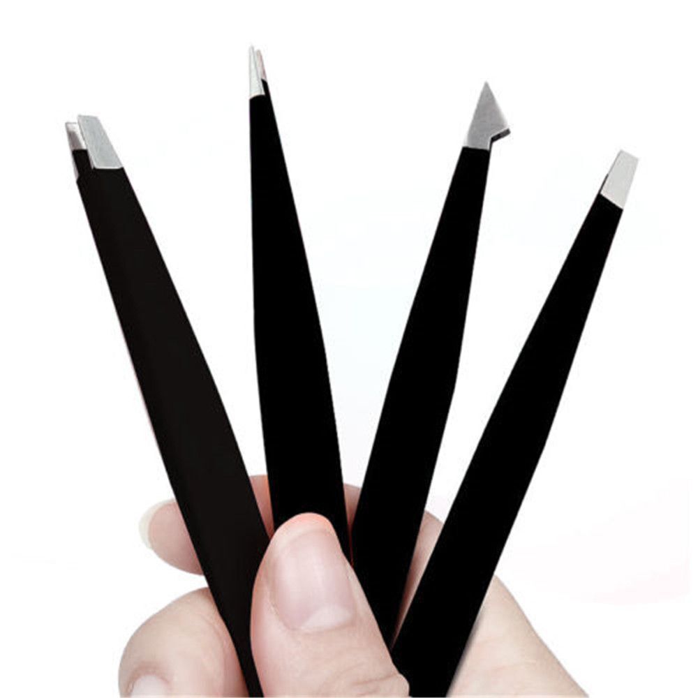 Steel Beauty Eyebrow Tweezer Hair Removal Brow Trimmer False Eyelash Clip
