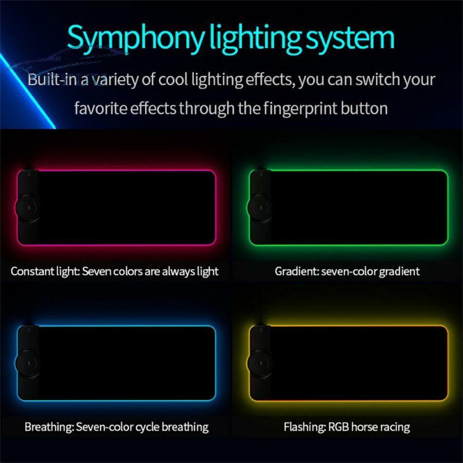 RGB Gaming Wireless Charging Computer Mouse Pad Luminous for PC LaptopTable Mat