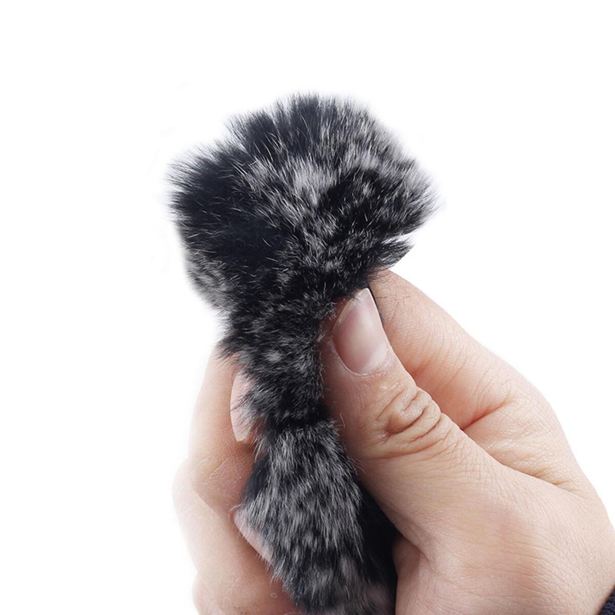 2 Pcs Archery Bow String Silencer Simulation Rabbit Fur Durable for Shooting