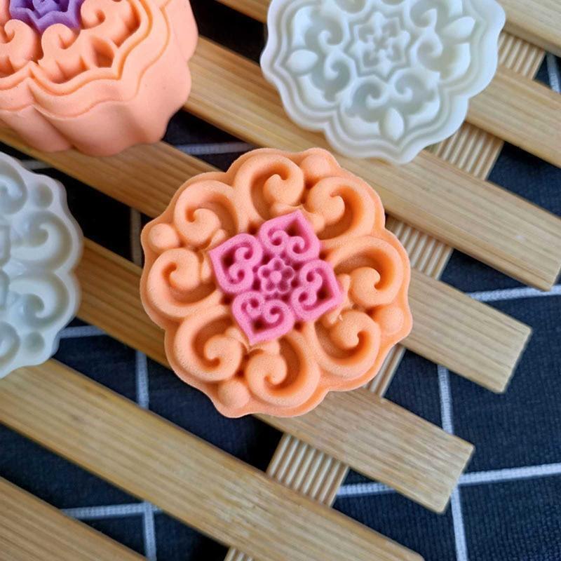 Hand-Pressure Moon Cake Mould Mid Autumn Festival Bath Bombs Chinoiserie Pattern