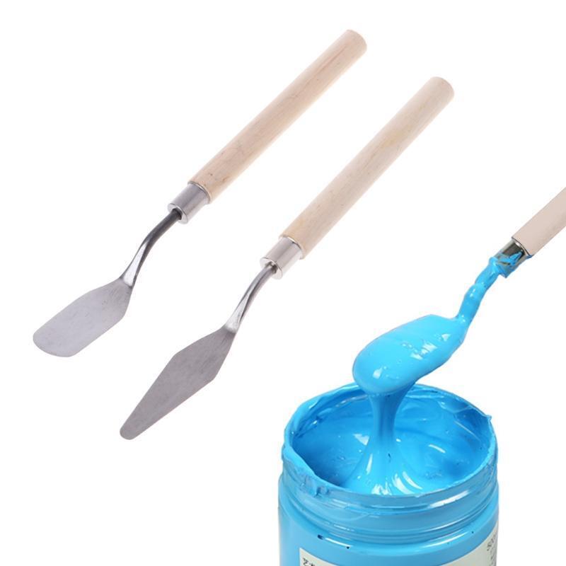 Palette Spatula 2Pcs Artist Metal Knives Set Color Blending Set Accessory
