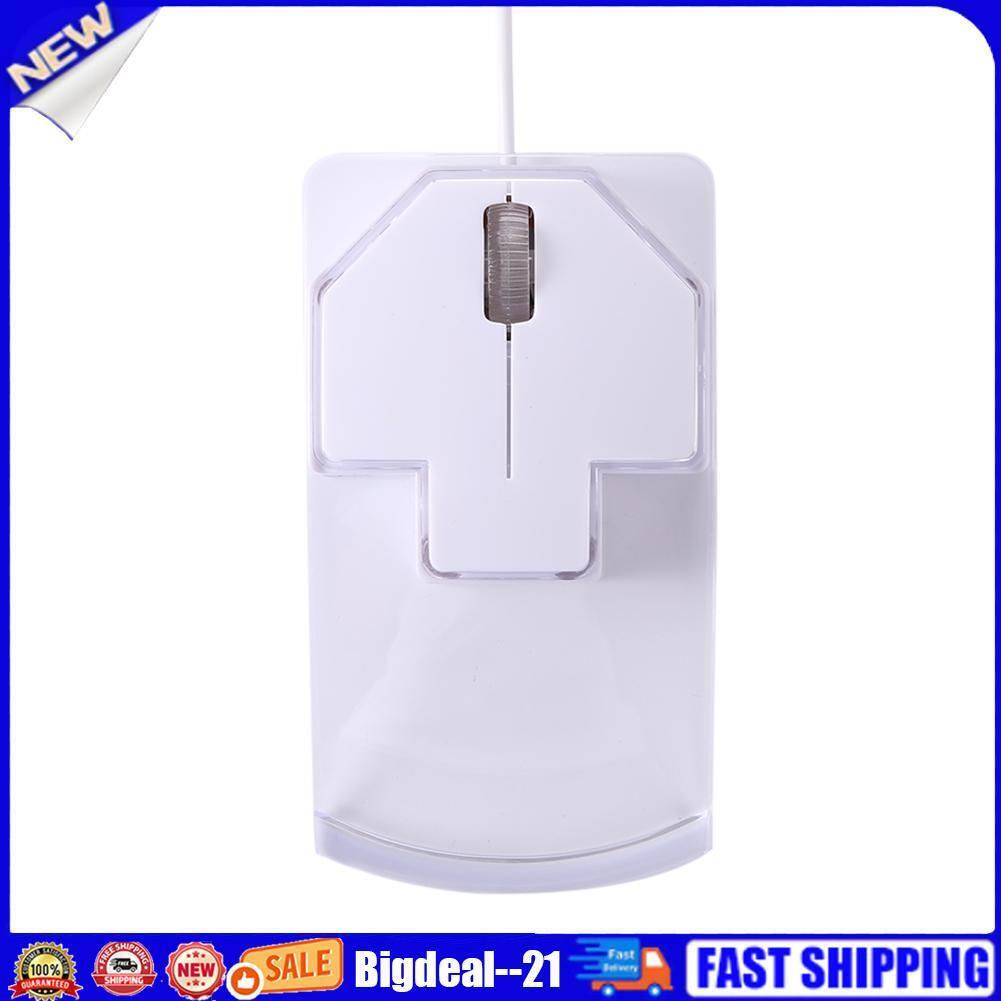 USB 2.0 Wired Optical LED Light-up Transparent Colour Mouse