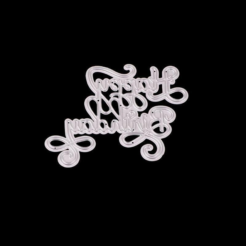 Happy birthday Metal Cutting Dies DIY Scrapbooking Paper Stamping Die