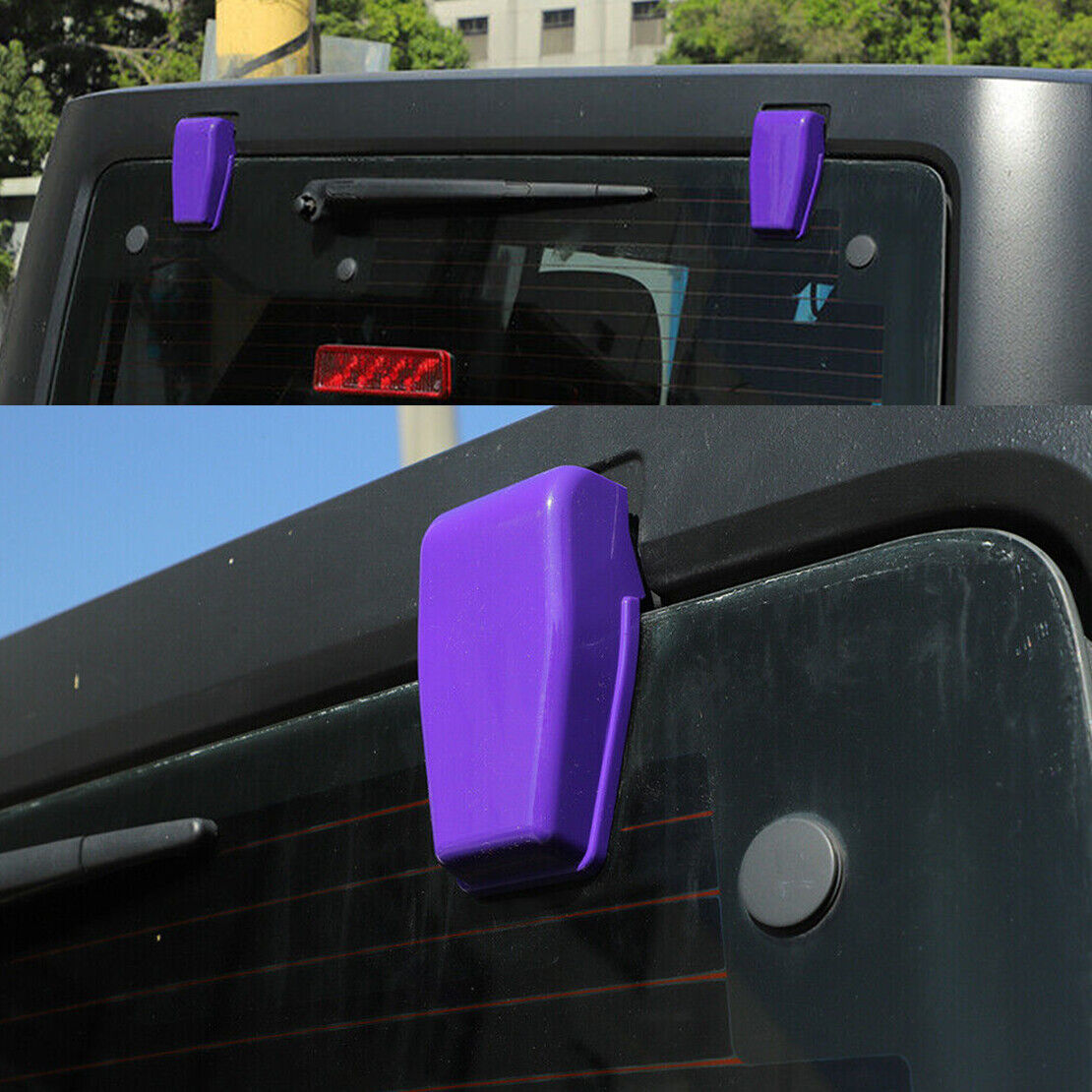 Rear Window Glass Hinge Decor Cover Trim fit for Jeep Wrangler JK JKU 2007-2017