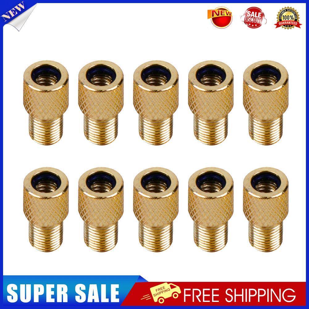 10x Bicycle Valve Adapter Presta to Schrader Converter Bike Pump Connector
