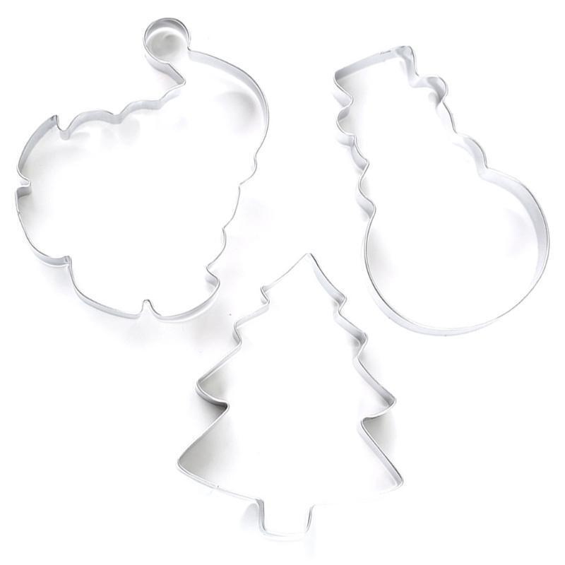 3pieces Cookie Cutters Set Stainless Steel Mold Cutter Baking Tools & Accessory