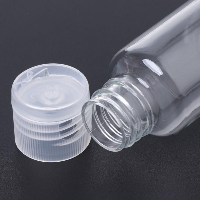 40ml Clear Empty Plastic Sample Flip Cap Bottle Makeup Emollient Water Container