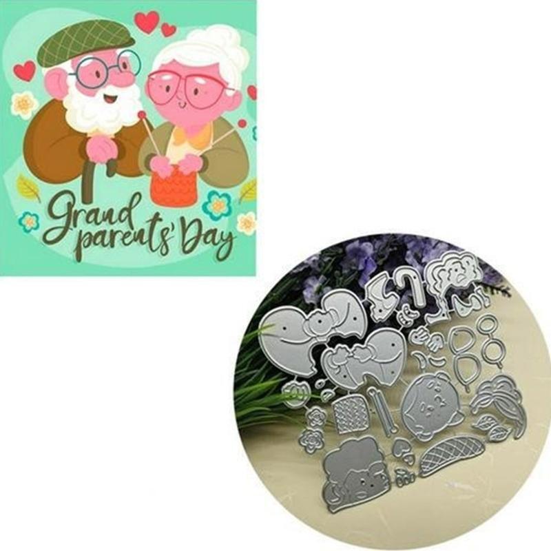 Grandparents Metal Cutting Dies Photo Album Family Together Party Diary