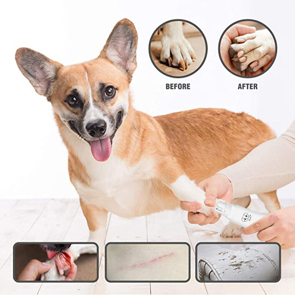 Electric Dog Nail Clippers Nail Grinders Pet Cat Paws Grooming Trimmer Tool