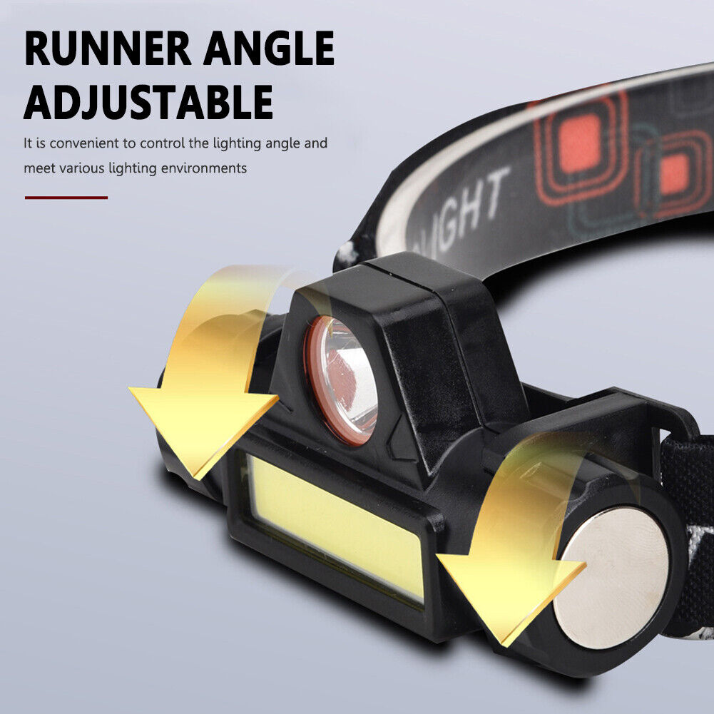 LED Headlamp Super Bright Warning Headlights for Riding Running Camping