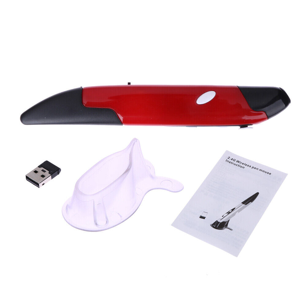 2.4GHz USB Wireless Mouse Optical Pen Air Adjustable 500/1000 DPI(Red)