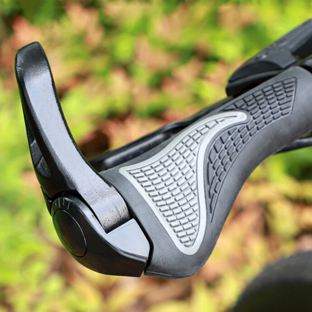 1 Pair Ergonomic Handlebar Cover Anti-slip Bike Hand Grips Cover (Black)