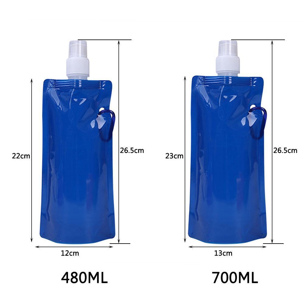 Foldable Portable Outdoor Water Bags Camping Picnic Water Carrier (700ml)