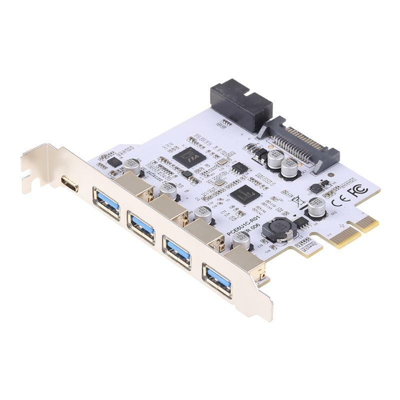 USB3.0 PCI-E Type C Expansion Card Adapter Universal Computer Laptop Add On Card