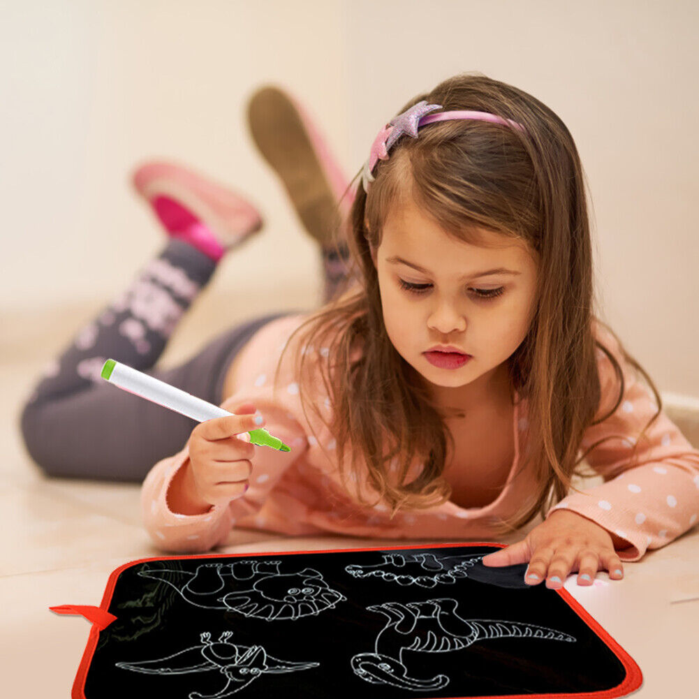 Soft Chalk Drawing Board Baby DIY Drawing Book Coloring Book w/Water Chalk