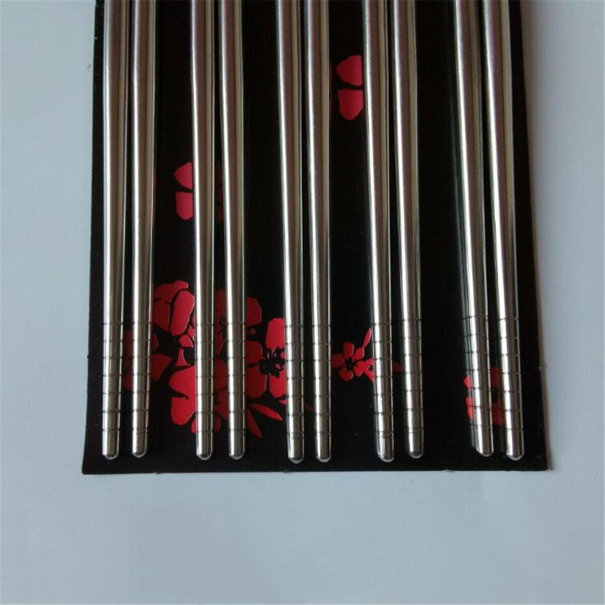 5 Pair Metal Chopsticks Stainless Steel Reusable Korean Chinese Chop Sticks Gift