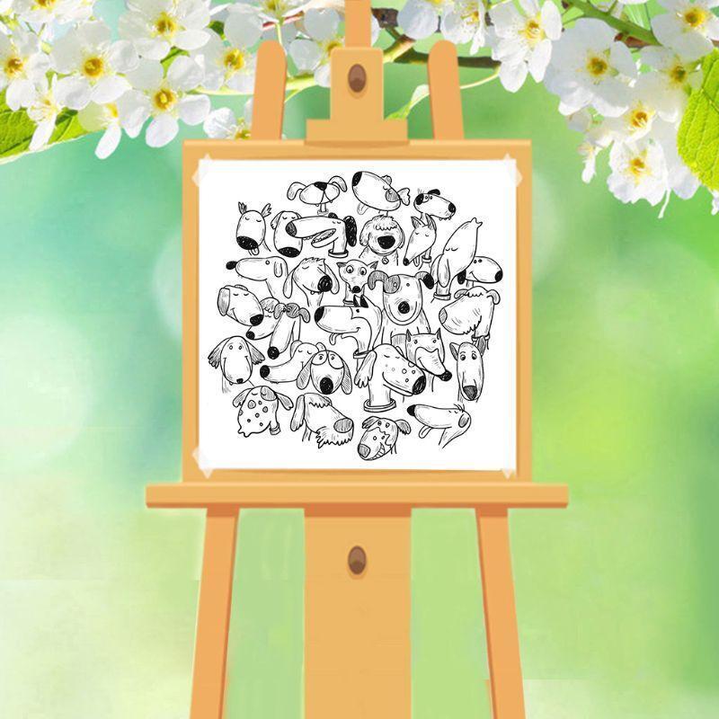 Funny Dogs Background DIY Silicone Clear Stamp Seal Scrapbook Embossing Album