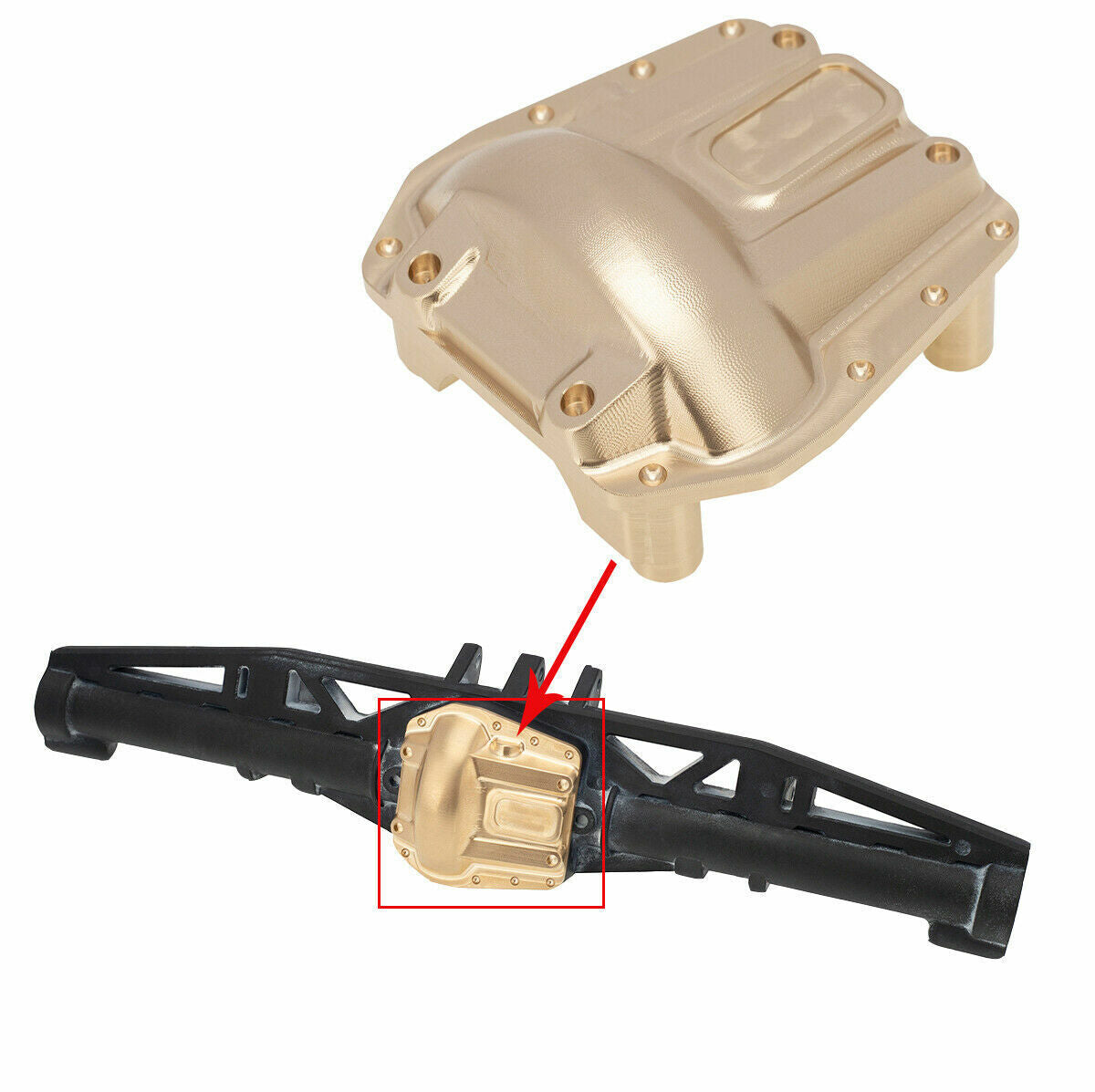 1/6 Brass Bridge Cover For 1/6 Axial SCX6 Jeep Wrangler AXI05000 RC Crawler Car