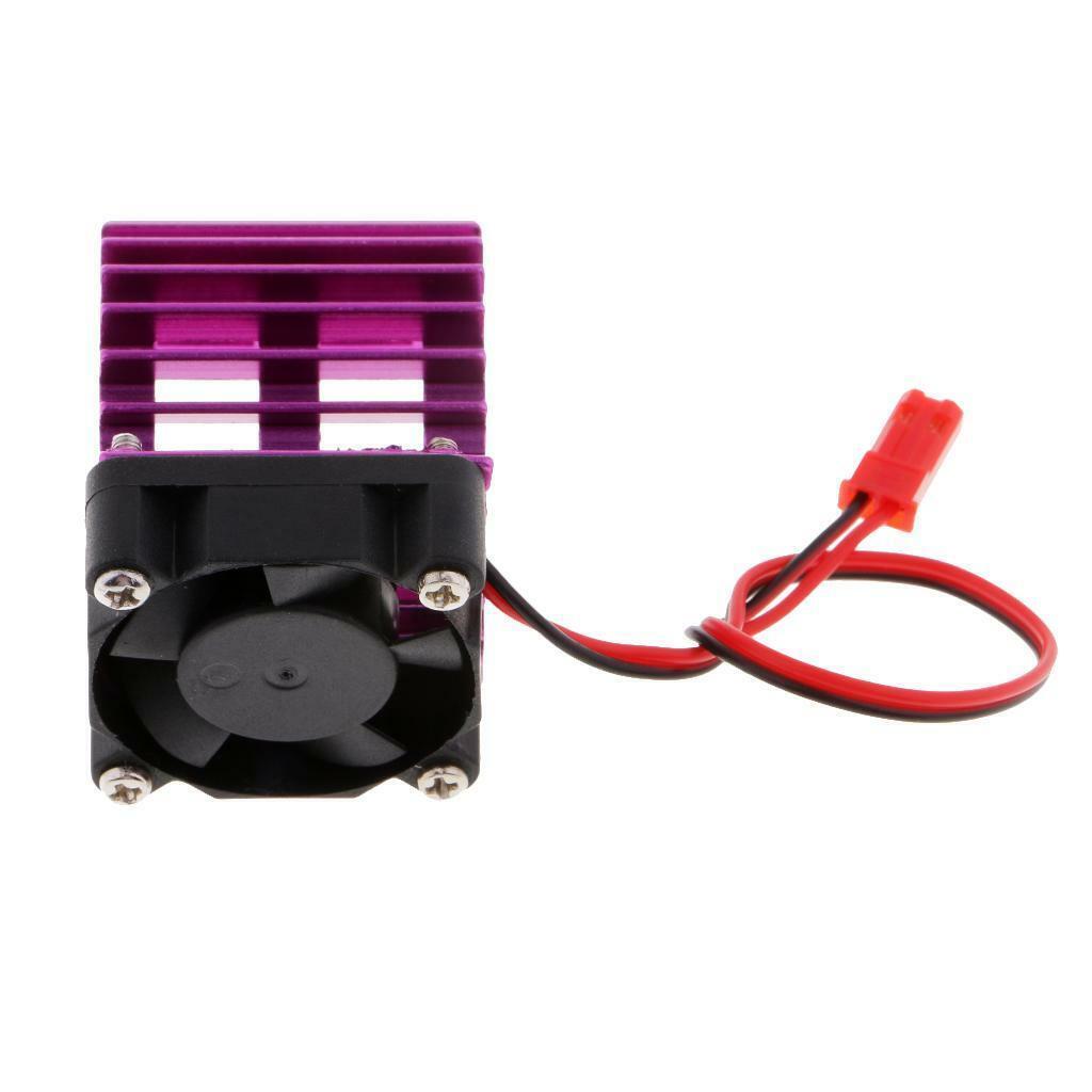 2x Aluminum Brushless RC Car Heat Sink w/ Cooling Fan Upgrade Accessory