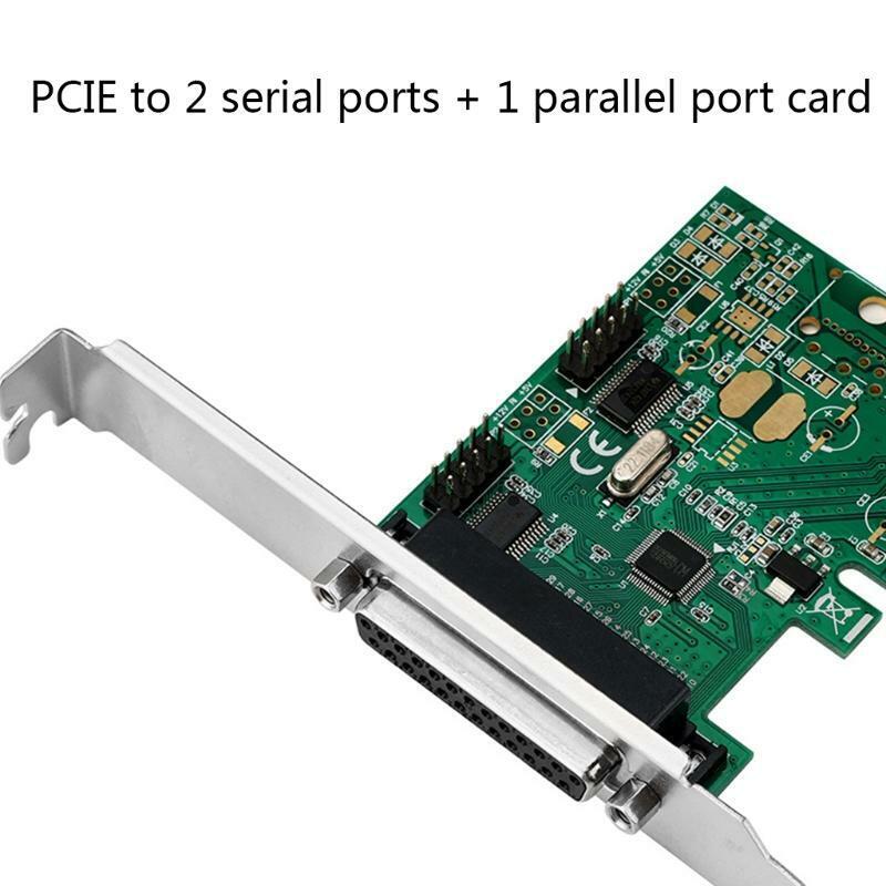 PCIe Expansion Card Serial Parallel Combo PCI Express to DB25 RS232 Port Adapter