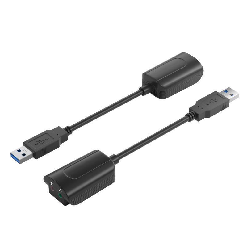 Usb-A to Audio + Mic Usb Sound Card 2 In 1 Usb To Audio Sound Card Adapter Cable