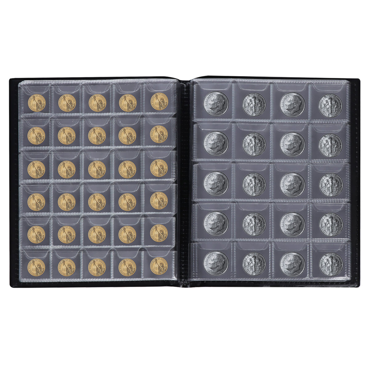 Collectors Coin Trays Storage Pockets Coin Album Collecting Holder Holder